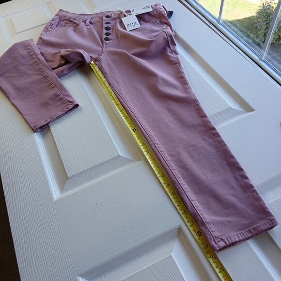 a.n.a. High-Rise Skinny Ankle Jeans 14 button fly Lilas Pink 33W x 26L NOS - Picture 12 of 15